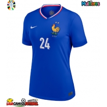 Camisa de Futebol França Ibrahima Konate #24 Equipamento Principal Mulheres Europeu 2024 Manga Curta